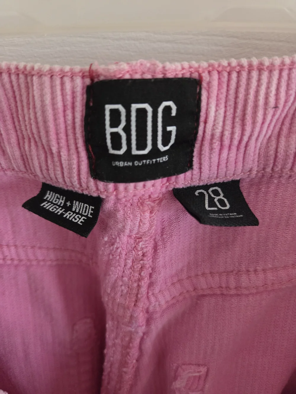 BDG Pink Wide Leg Corduroy Jeans - Picture 3 of 3